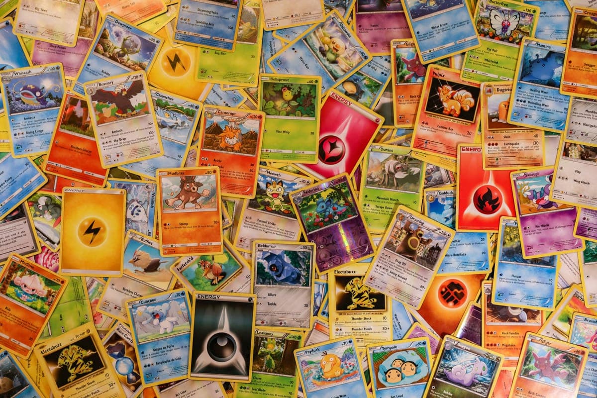 Spread of Pokemon trading cards